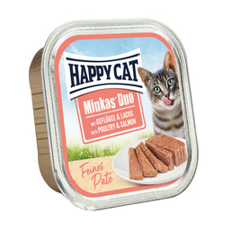 Happy Cat Minkas Duo Geflügel &amp; Lachs Paté