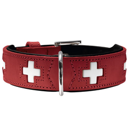 Hunter Swiss Halsband rot/schwarz