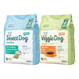 Green Petfood InsectDog Sensitive 900g + VeggieDog 900g gratis