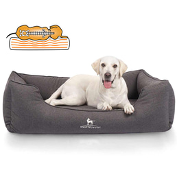 Knuffelwuff orthopädisches wasserabweisendes Hundebett Leon anthrazit M-L | Rückläufer