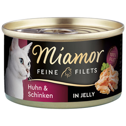 Miamor Feine Filets in Jelly Huhn und Schinken 100g Dose