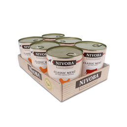 Nivoba Mixpaket Drei Sorten Geflügel + Rind &amp; Ente 6x800g