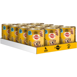 Pedigree Adult mit 3 Sorten Geflügel in Pastete