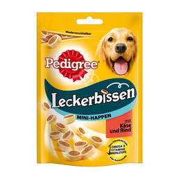 Pedigree Leckerbissen Mini-Happen mit Käse und Rind 140g
