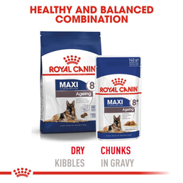 ROYAL CANIN MAXI Ageing 8+ 15kg + MAXI Ageing in Soße 10x140g