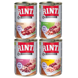 Rinti Kennerfleisch Mix Lamm &amp; Huhn &amp; Ente &amp; Wild 24x400g