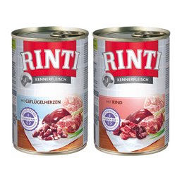 Rinti Kennerfleisch Mix Rind &amp; Geflügelherzen 24x400g