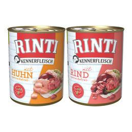 Rinti Kennerfleisch Mixpaket mit Rind und Huhn 24x800g