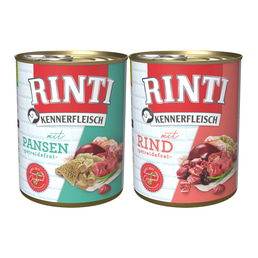 Rinti Kennerfleisch Mixpaket mit Rind und Pansen 24x800g