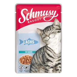 Schmusy Ragout mit Lachs in Sauce