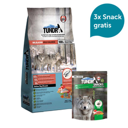 Tundra Trockenfutter Wildlachs 11,34kg + Snack Immune System Pute