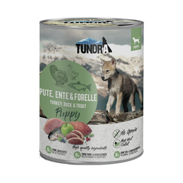 Tundra Dog Puppy Pute, Ente und Forelle