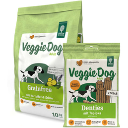 VeggieDog grainfree 10kg + VeggieDog Denties 180g gratis