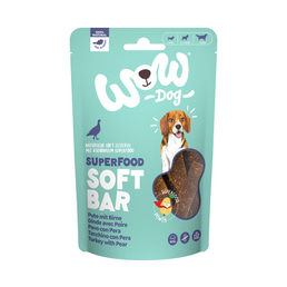WOW SUPERFOOD Soft Bar Pute mit Birne 150g