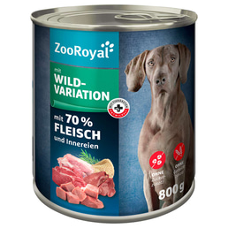 ZooRoyal Hunde-Nassfutter mit Wildvariation