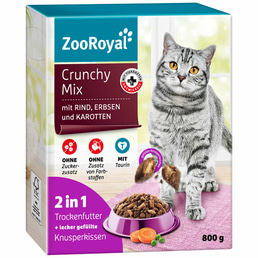 ZooRoyal Crunchy Mix mit Rind, Erbsen und Karotten 800g