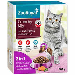 ZooRoyal Crunchy Mix mit Rind, Erbsen und Karotten 800g