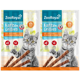 ZooRoyal Katzen-Grillies Geflügelschinken &amp; Käse