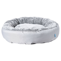 ZooRoyal Kuschelbett Milo rund für Hunde &amp; Katzen Ø 75x20cm hellgrau | Rückläufer