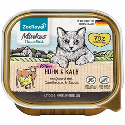 ZooRoyal Minkas Naturkost Kitten Huhn und Kalb mit Cranberries