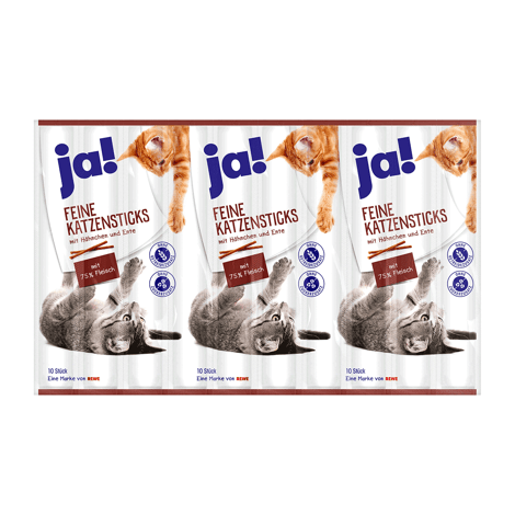 ja! Feine Katzensticks Mischkarton 60x10 Sticks