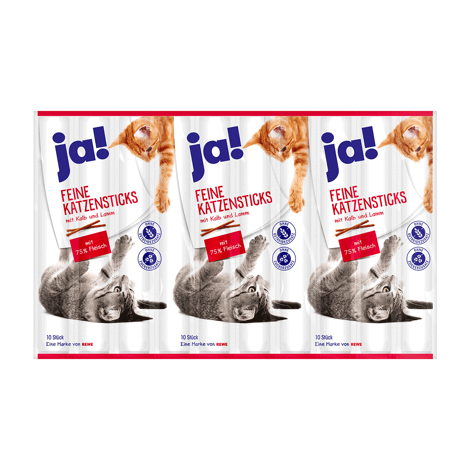 ja! Feine Katzensticks Mischkarton 60x10 Sticks