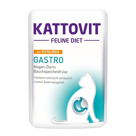 Kattovit Katzen-Nassfutter Gastro Pute & Reis 24x85g