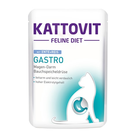 KATTOVIT Feline Diet Gastro Ente und Reis 24x85g