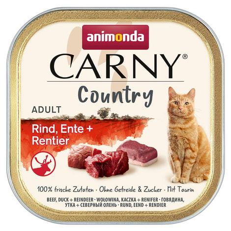 Animonda Carny Country Adult Rind, Ente + Rentier 32x100 g