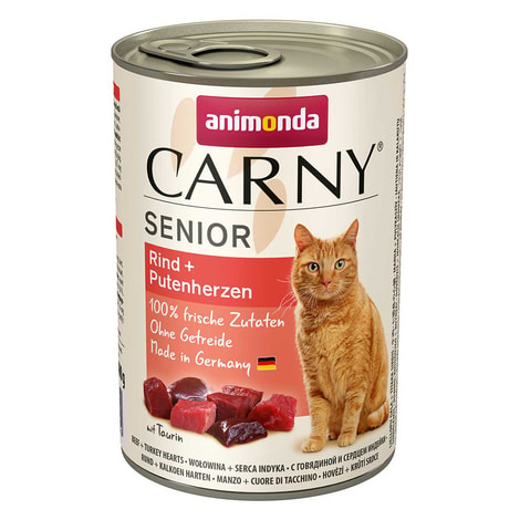 Animonda Katzenfutter Carny Senior Rind und Putenherzen
