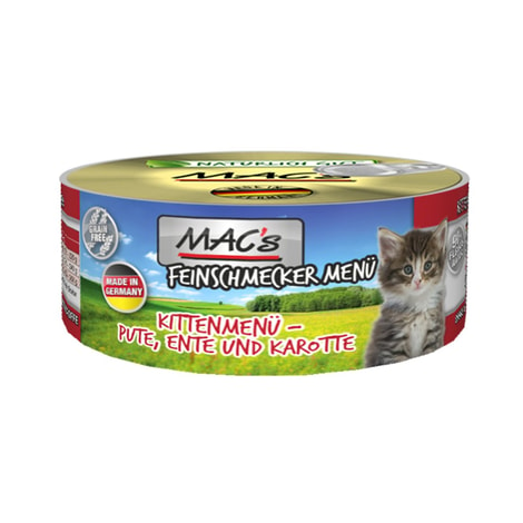 MAC's Cat Feinschmecker Menü Kitten Pute, Ente und Karotte