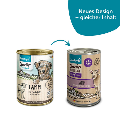 ZooRoyal Charlys Naturkost Lamm mit Kartoffeln & Distelöl