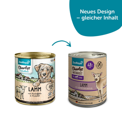 ZooRoyal Charlys Naturkost Lamm mit Kartoffeln & Distelöl