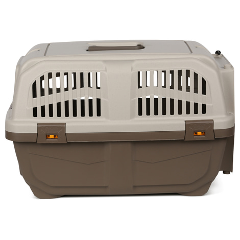 Trixie Friends on Tour Transportbox Skudo grau/creme