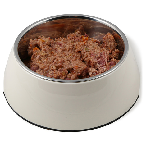 Landfleisch Hunde-Nassfutter Dog Pur Geflügelherzen & Seelachs