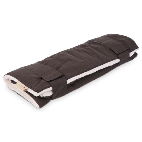 Wolters Reisedecke mit Schaffell-Imitation braun 100x75cm