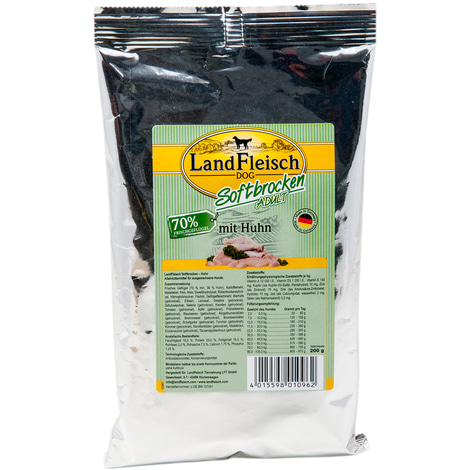 Landfleisch Dog Softbrocken mit Huhn