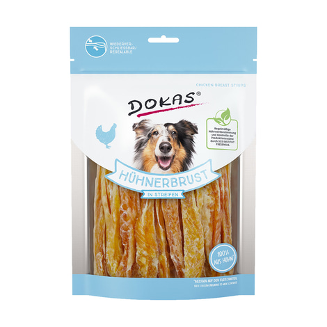 Dokas Hundesnack Hühnerbrust in Streifen