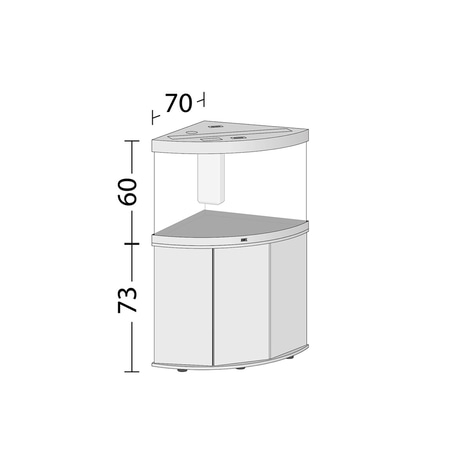 Juwel Komplett Eck-Aquarium Trigon 190 LED ohne Unterschrank