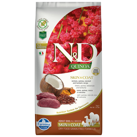 N&D Dog Quinoa Skin & Coat Vension