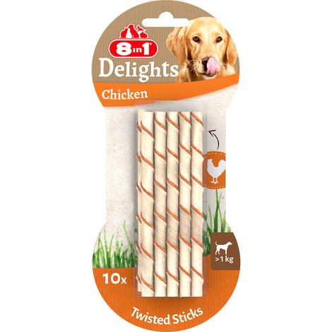8in1 Hundesnack Delights Chicken Twisted Sticks