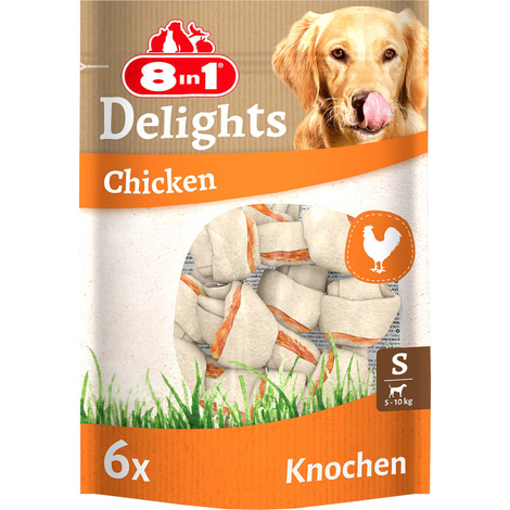 8in1 Delights Kauknochen Huhn im Beutel