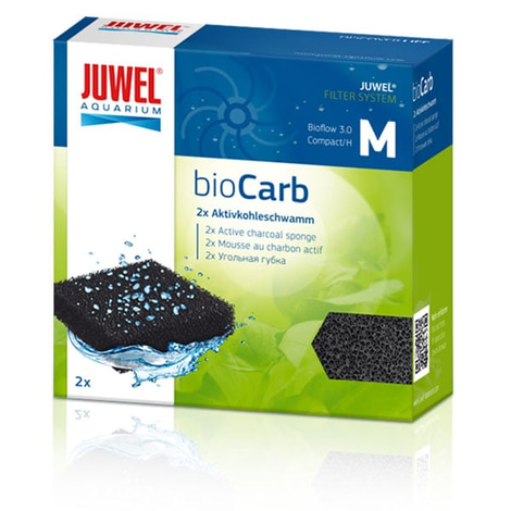 6 Stück LTWHOME Filterschwamm aus Aktivkohlen Aquarium Passend für Juwel Compact/BioFlow 3.0 Filters/M 