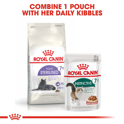 ROYAL CANIN INSTINCTIVE 7+ Nassfutter in Soße für ältere Katzen