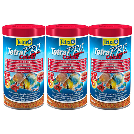 TetraPro Fischfutter Colour Crisps 3x500ml