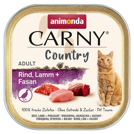 animonda Carny Adult Country Rind, Lamm + Fasan 32x100g