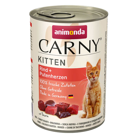 Animonda Katzenfutter Carny Kitten Rind und Putenherzen