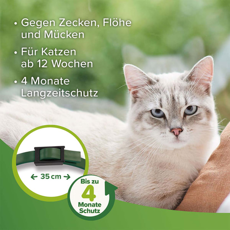 beaphar Zecken- und Flohschutz Halsband für Katzen 35cm