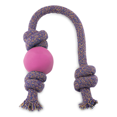 Beco Pets Spielball mit Seil pink