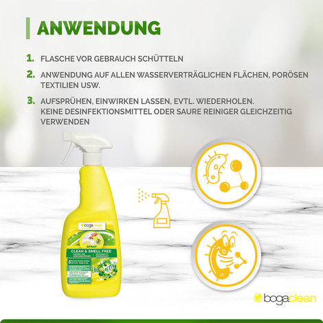 bogaclean Clean & Smell Free Spray 750 ml